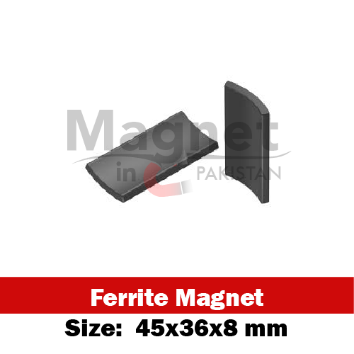 45x36x8mm Ferrite Curved Arc Magnet in Pakistan