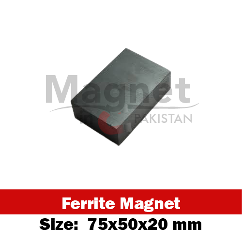 75x50x20mm Carbon Black Magnet in Pakistan