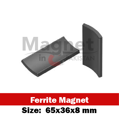 65x36x8mm Ferrite Curved Arc Magnet in Pakistan
