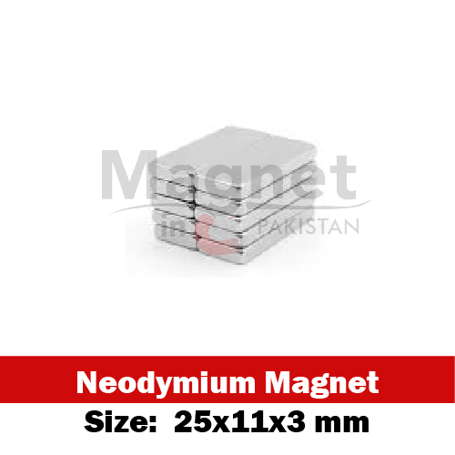 25x11x3mm Neodymium Bar Magnet in Pakistan