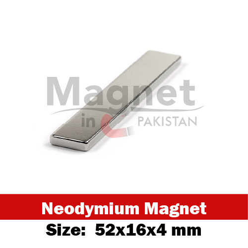 52x16x4mm N52 Neodymium Bar Magnet in Pakistan