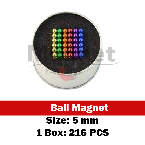 5mm Multi-Color Neodymium Magnet Balls (216 Pcs) in Pakistan