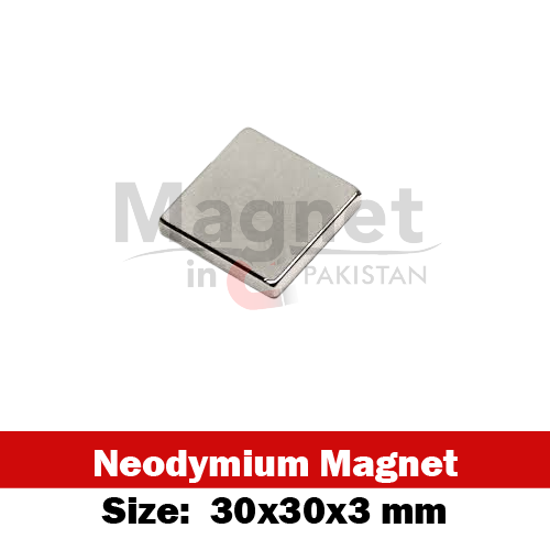 30x30x3mm Neodymium Square Magnet in Pakistan