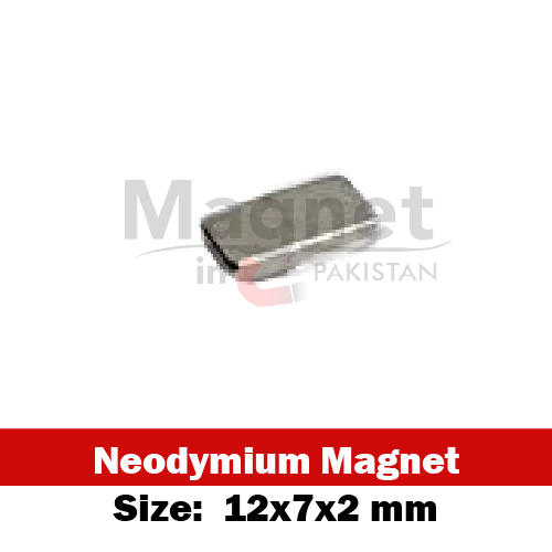 12x7x2mm N52 Neodymium Rectangle Magnet in Pakistan