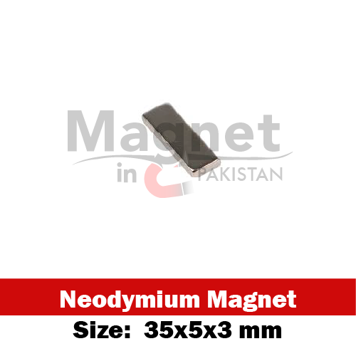 35x5x3mm N52 Neodymium Bar Magnet in Pakistan
