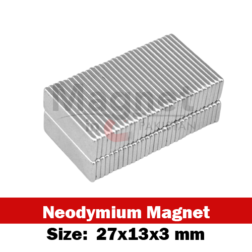 27x13x3mm Neodymium Bar Magnet in Pakistan