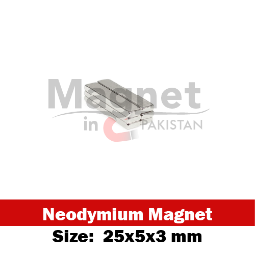 25x5x3mm Neodymium Bar Magnet in Pakistan