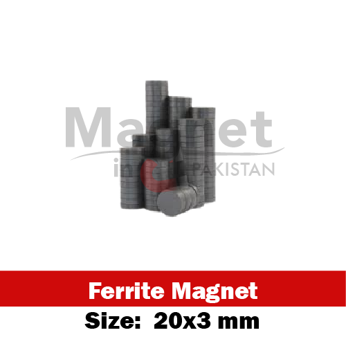 20x3mm Ferrite Disc Magnet in Pakistan