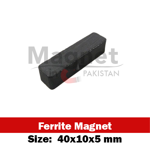 40x10x5mm Ferrite Rectangle Magnet in Pakistan