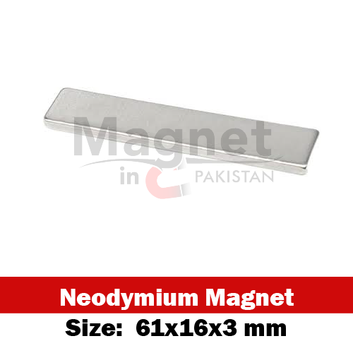61x16x3mm Neodymium Bar Magnet in Pakistan