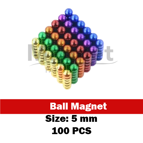 5mm Multi-Color Neodymium Magnet Balls (100 Pcs) in Pakistan