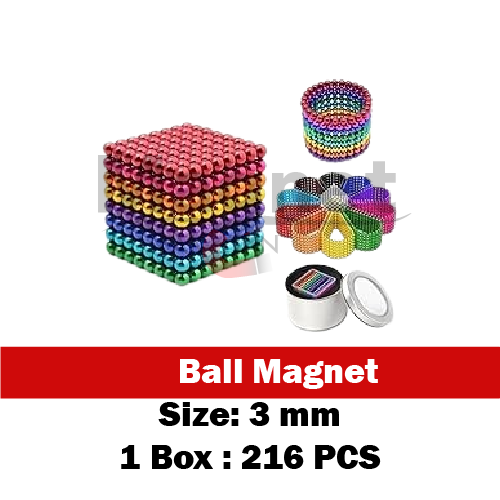 3mm Multi-Color Neodymium Magnet Balls (216 Pcs) in Pakistan