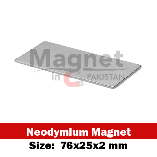 76x25x2mm Neodymium Bar Magnet in Pakistan
