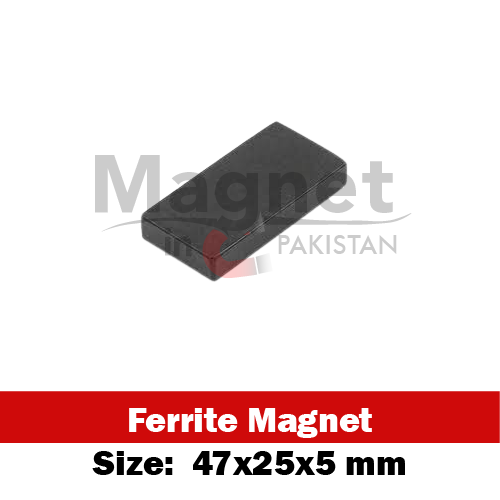 47x25x5mm Ferrite Block Shape Magnet in Pakistan
