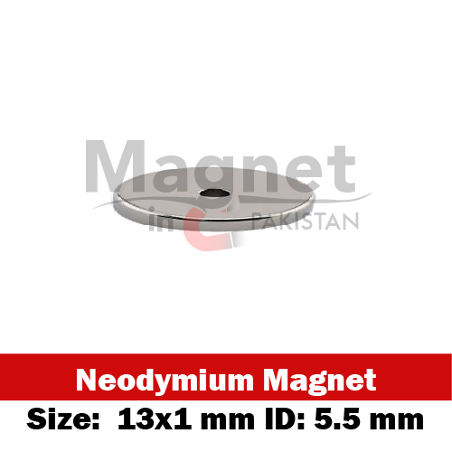 13x1mm (5.5mm ID) Neodymium Ring Magnet in Pakistan