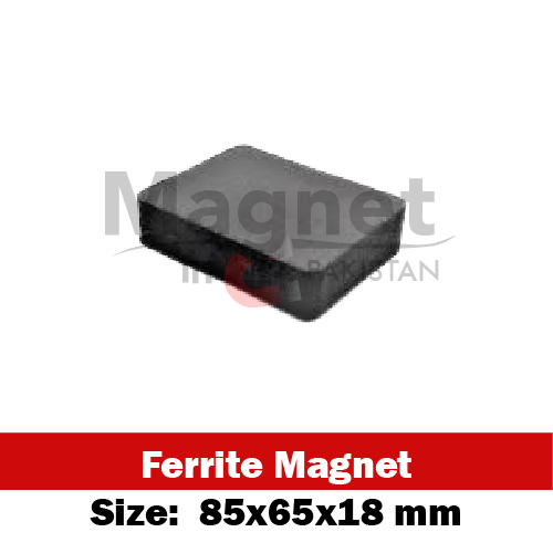 85x65x18mm Ferrite Rectangle Magnet in Pakistan