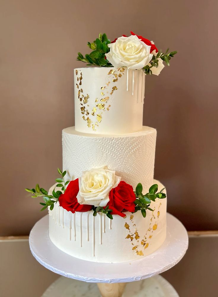 Elegant Three-Tier Wedding Cake
