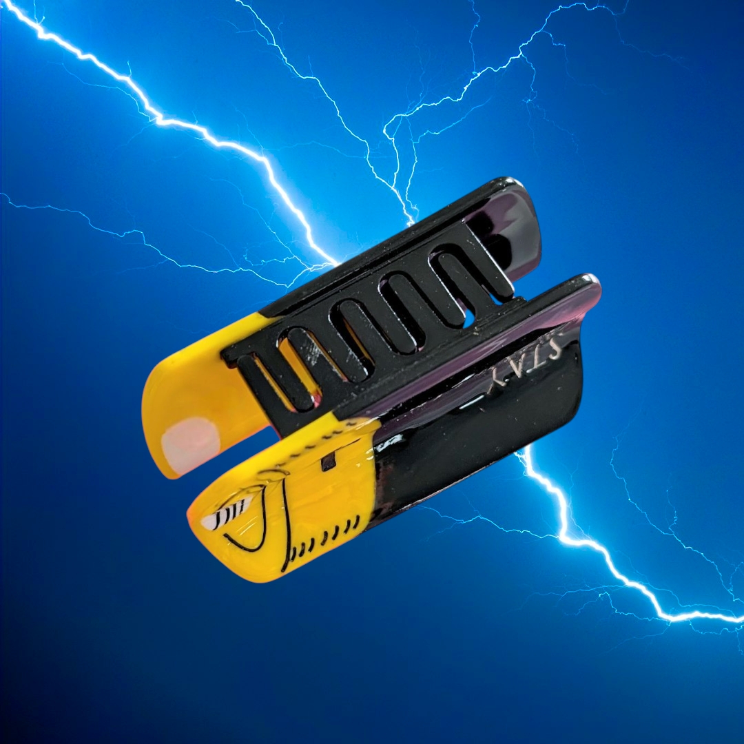 Stay Positive Battery Medium Hair Claw Clip