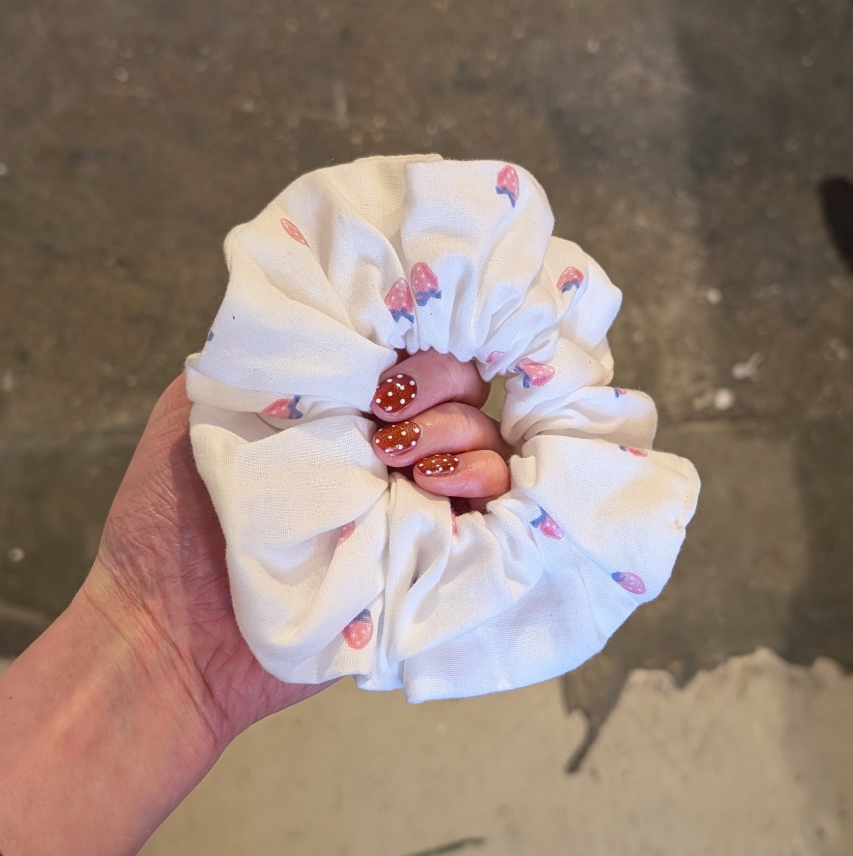 Strawberry Fields - Large XL Stretch Scrunchie