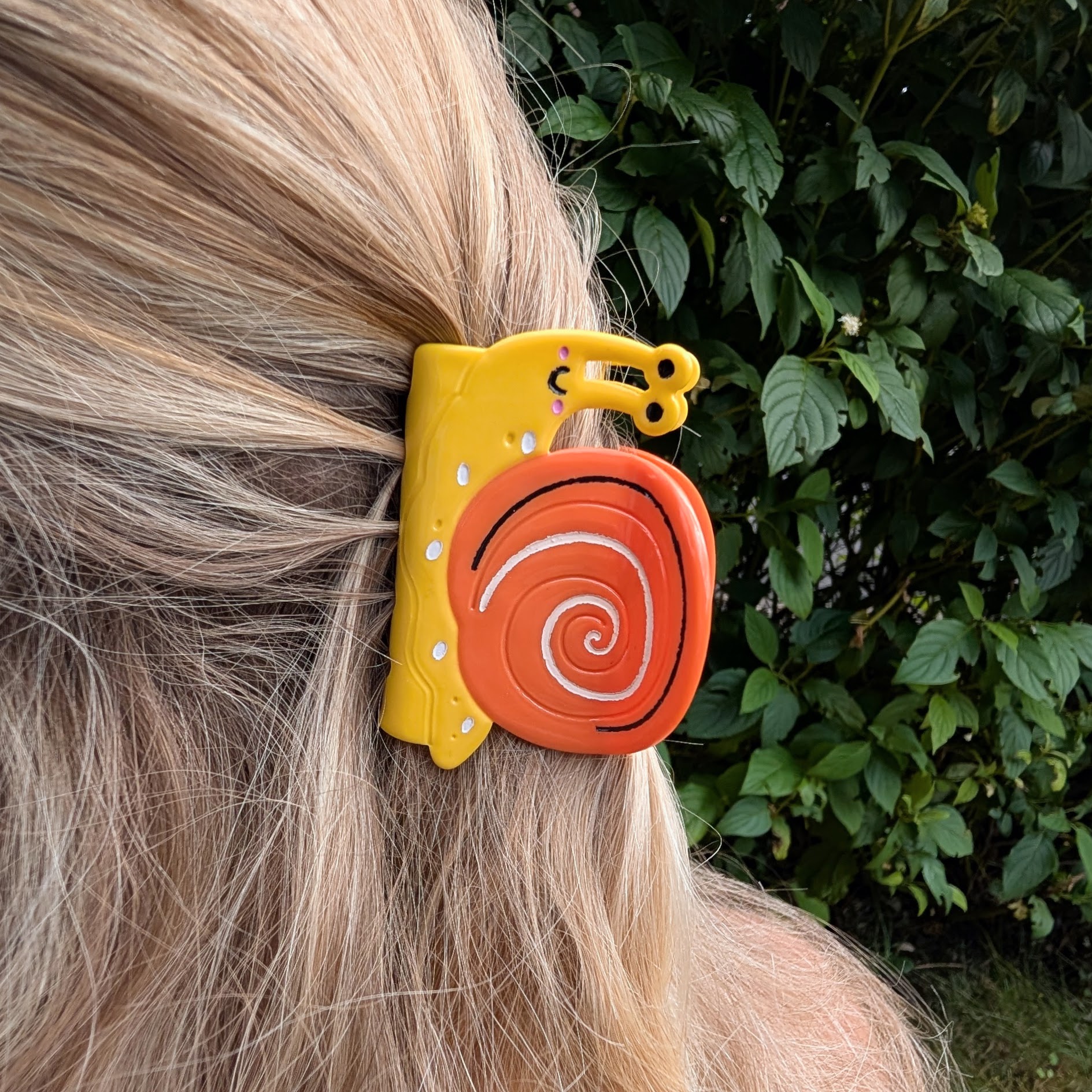 Yellow Medium Snail Hair Claw Clip