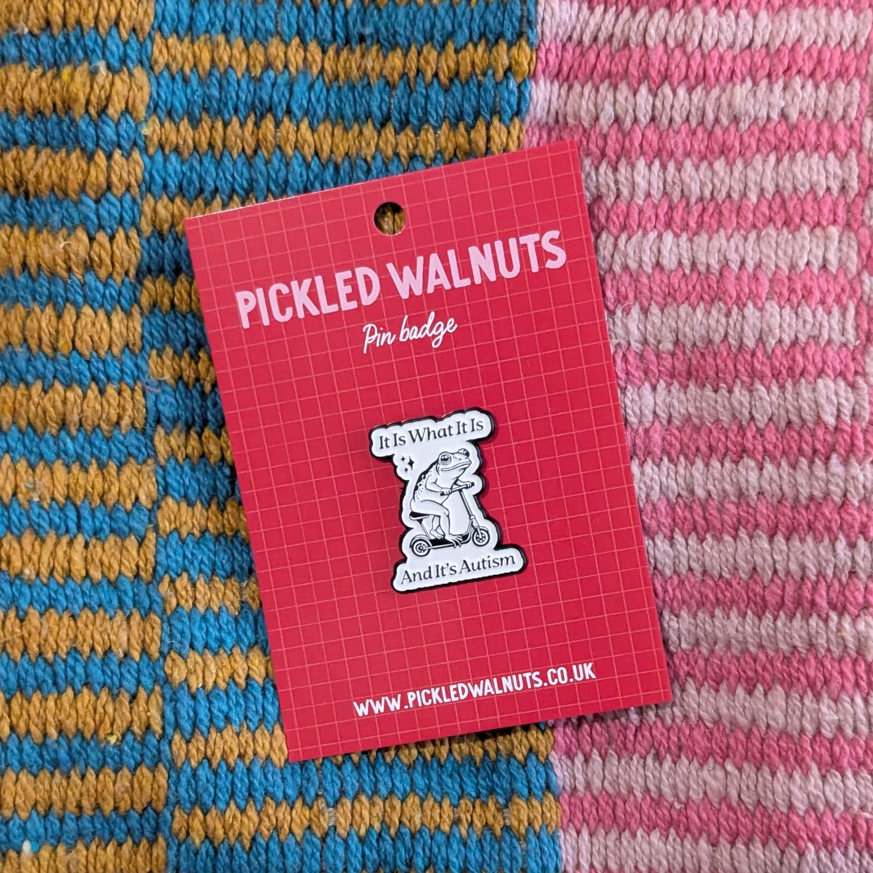 'It is what it is, and its autism' pin badge