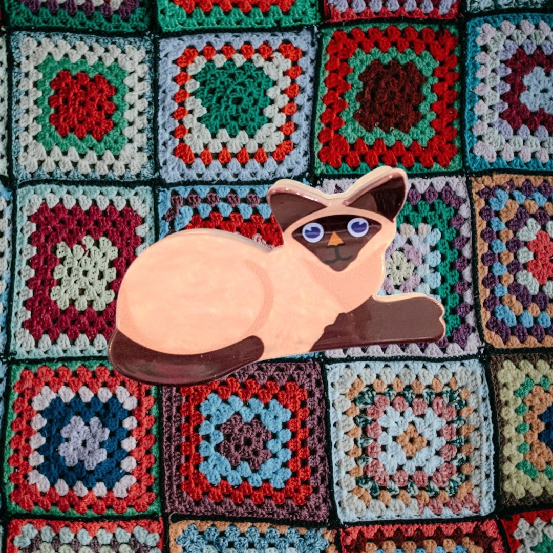 Simese Kitty Mini Hair Claw Clip