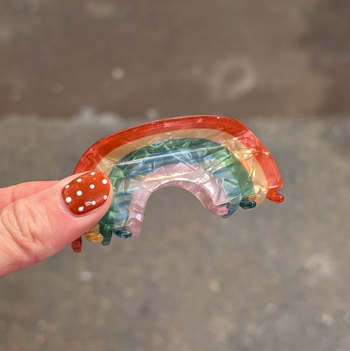 Rainbow - Small Hair Claw Clip