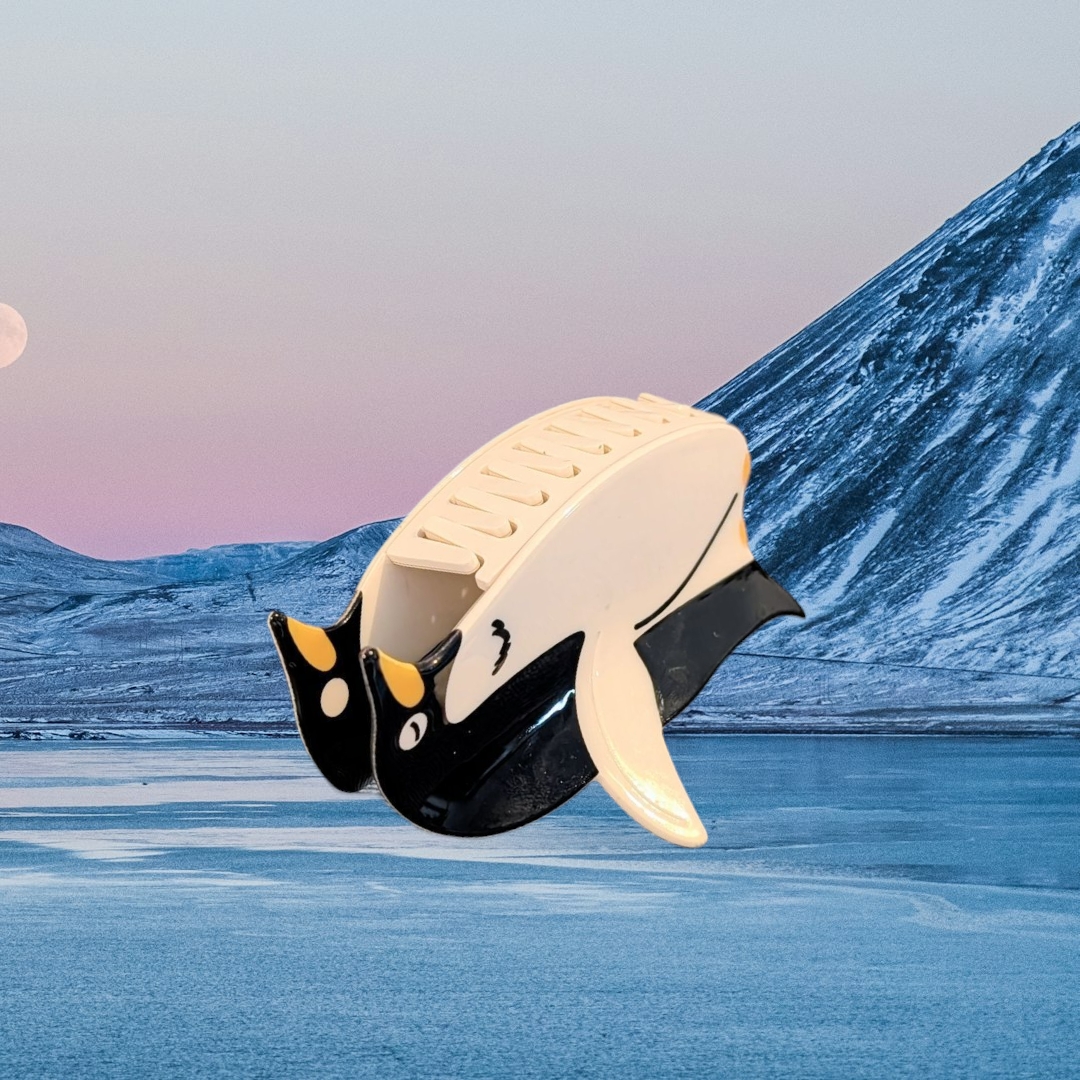 Penguin Large Hair Claw Clip