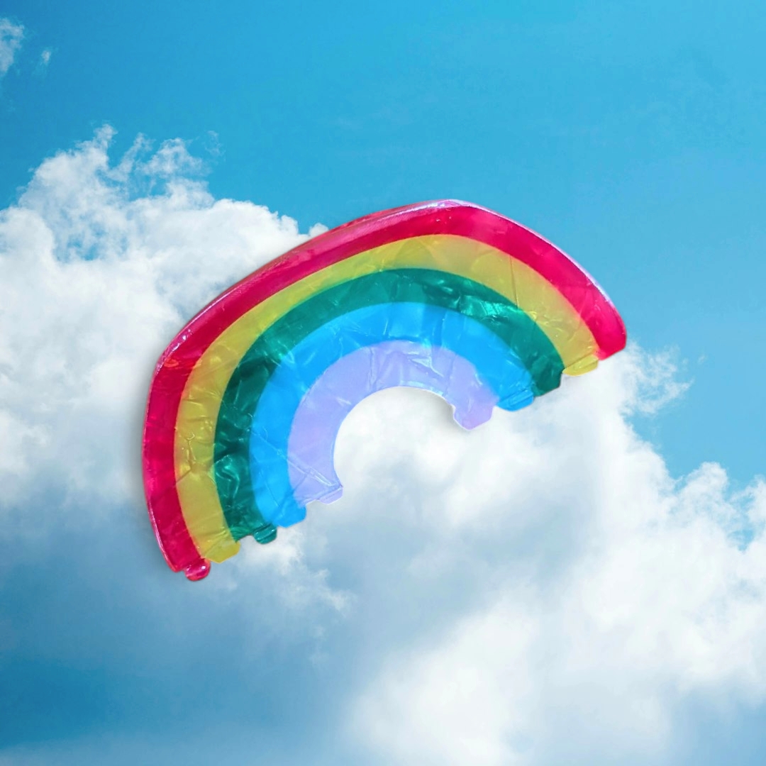 Rainbow Medium Hair Claw Clip