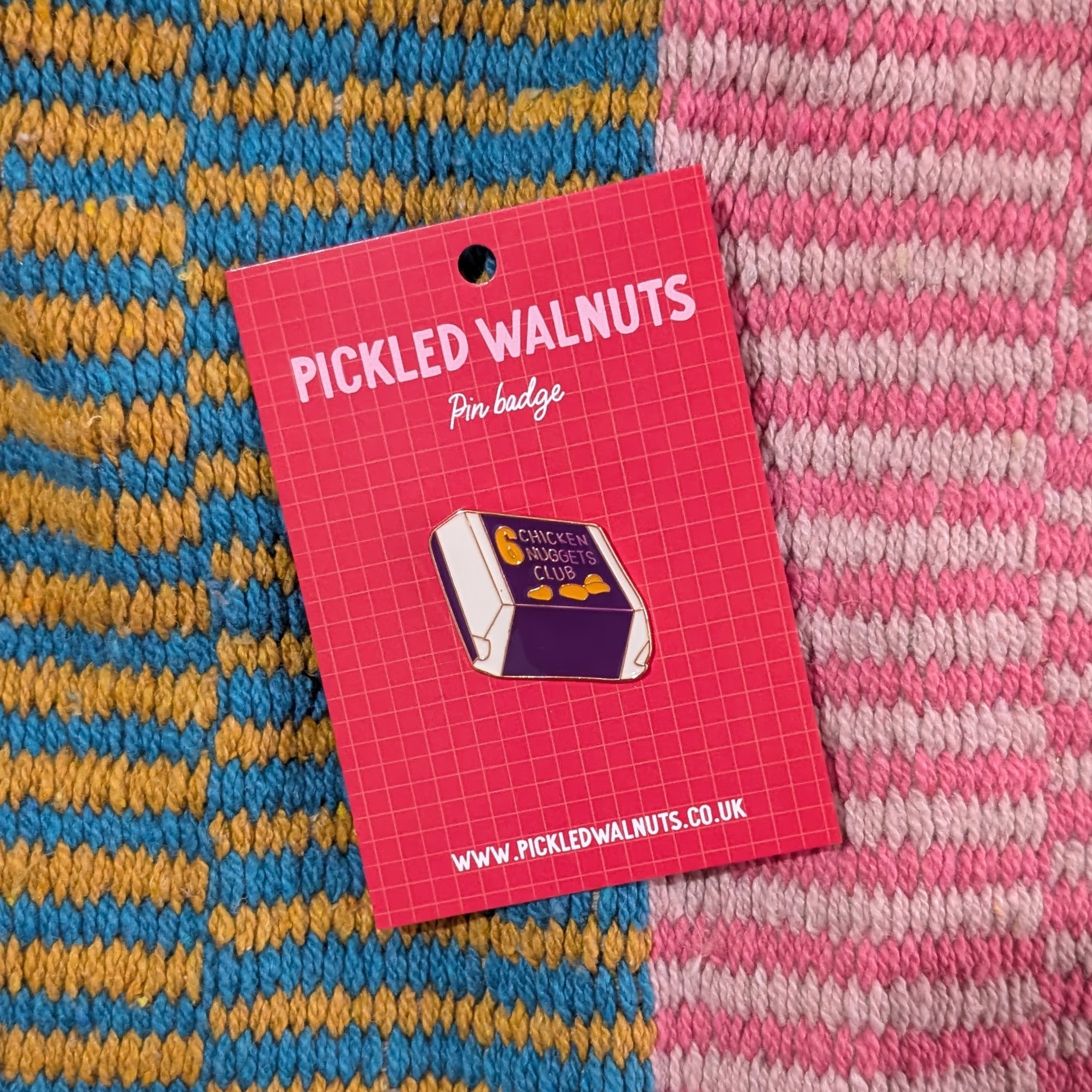 'Chicken nuggets club' pin badge