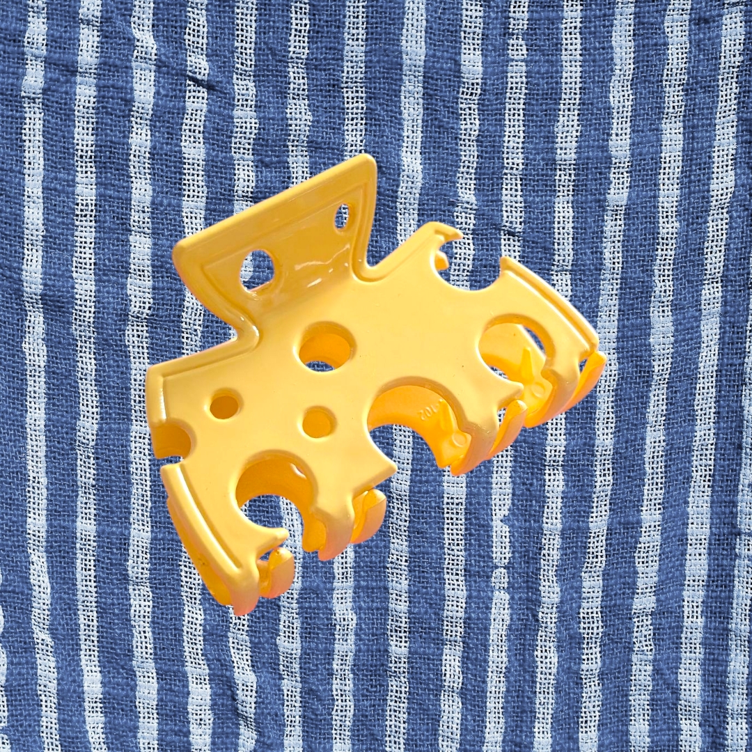 Cheese Medium Hair Claw Clip