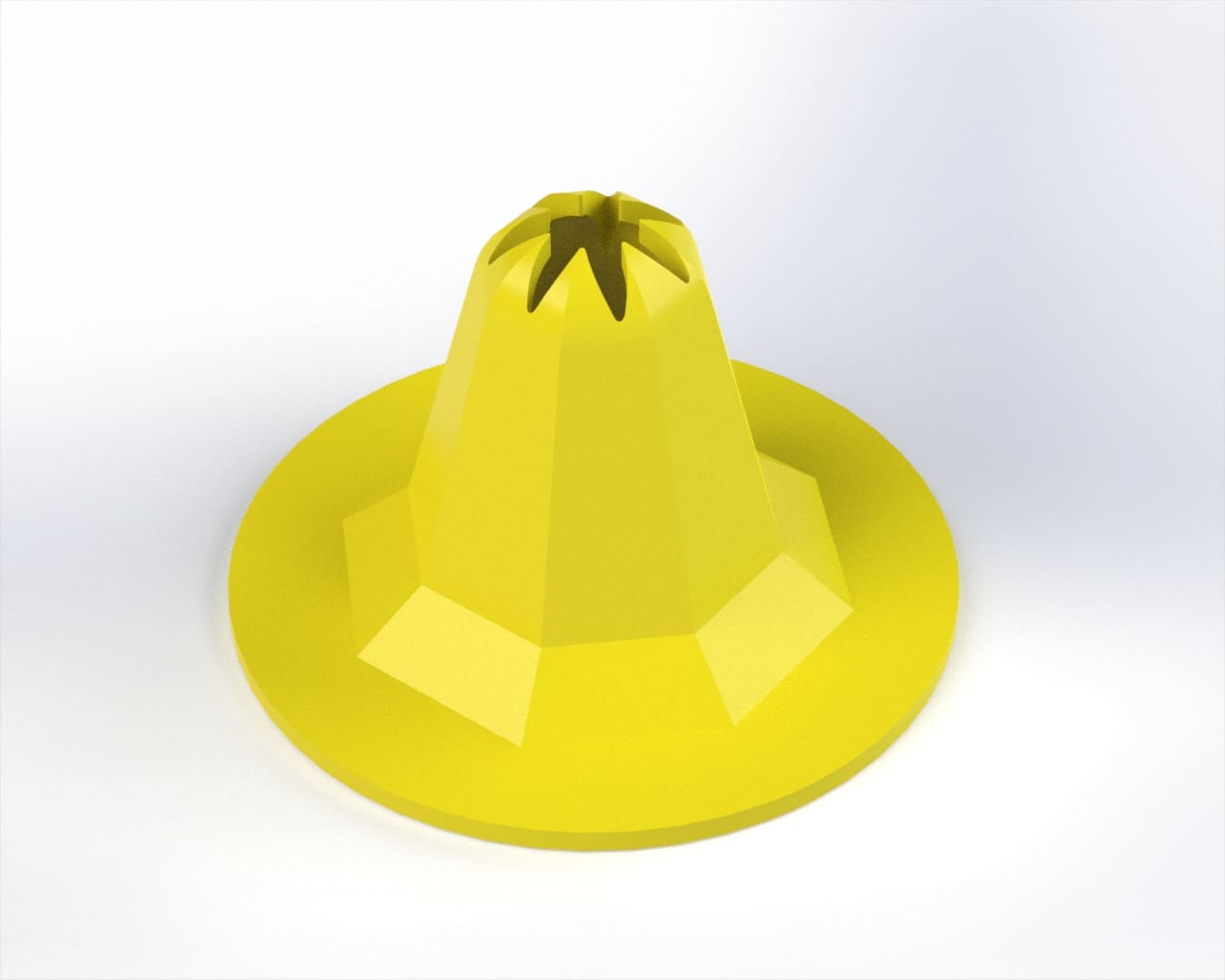Plastiek Geel Kegel