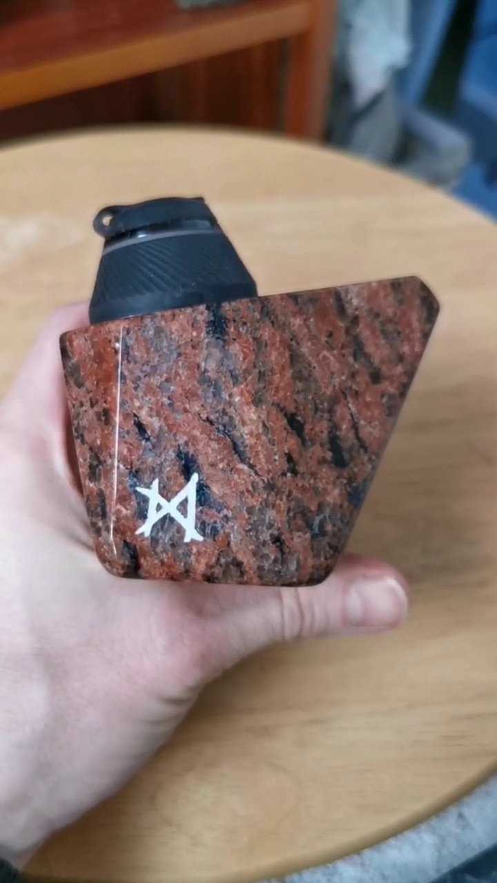 Original Dabrock Proxy Pfeife, Granit rot, Attachment