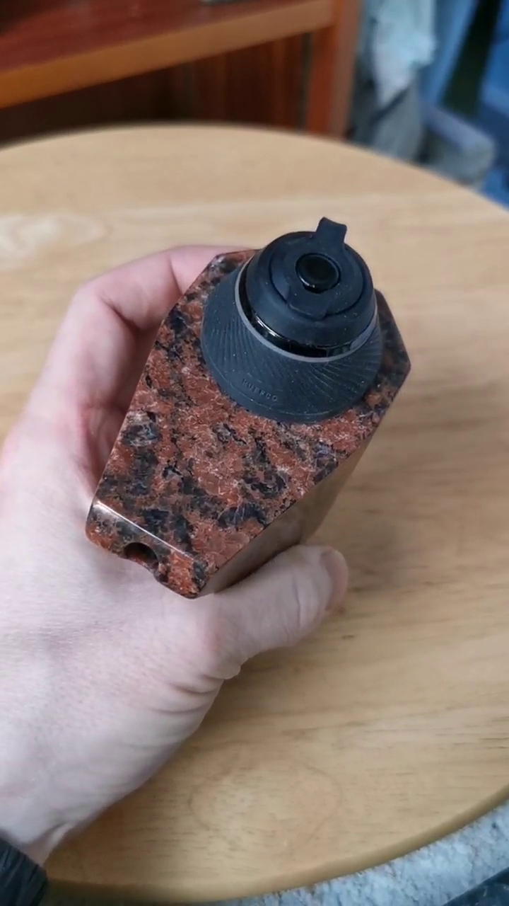 Original Dabrock Proxy Pfeife, Granit rot,  Attachment