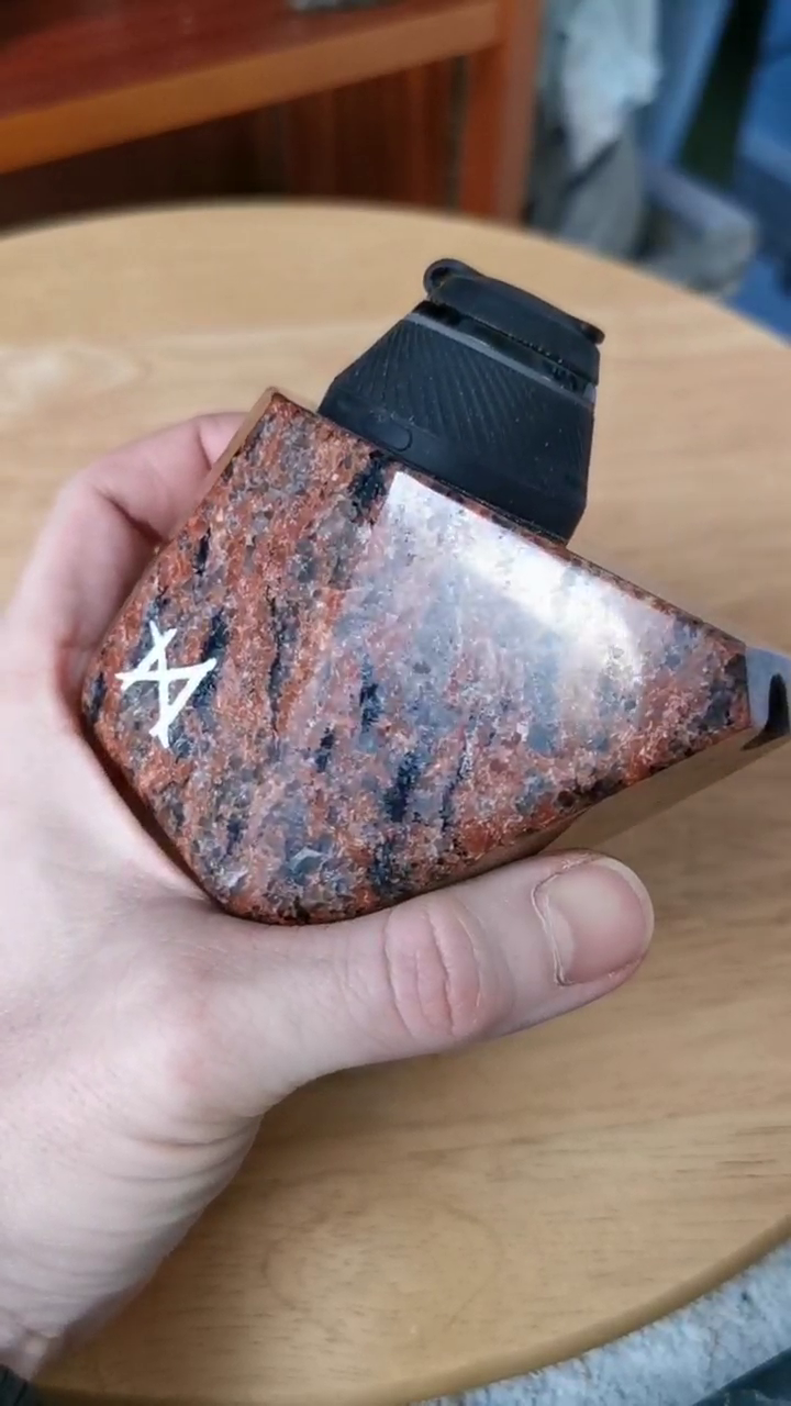 Original Dabrock Proxy Pfeife, Granit rot,  Attachment