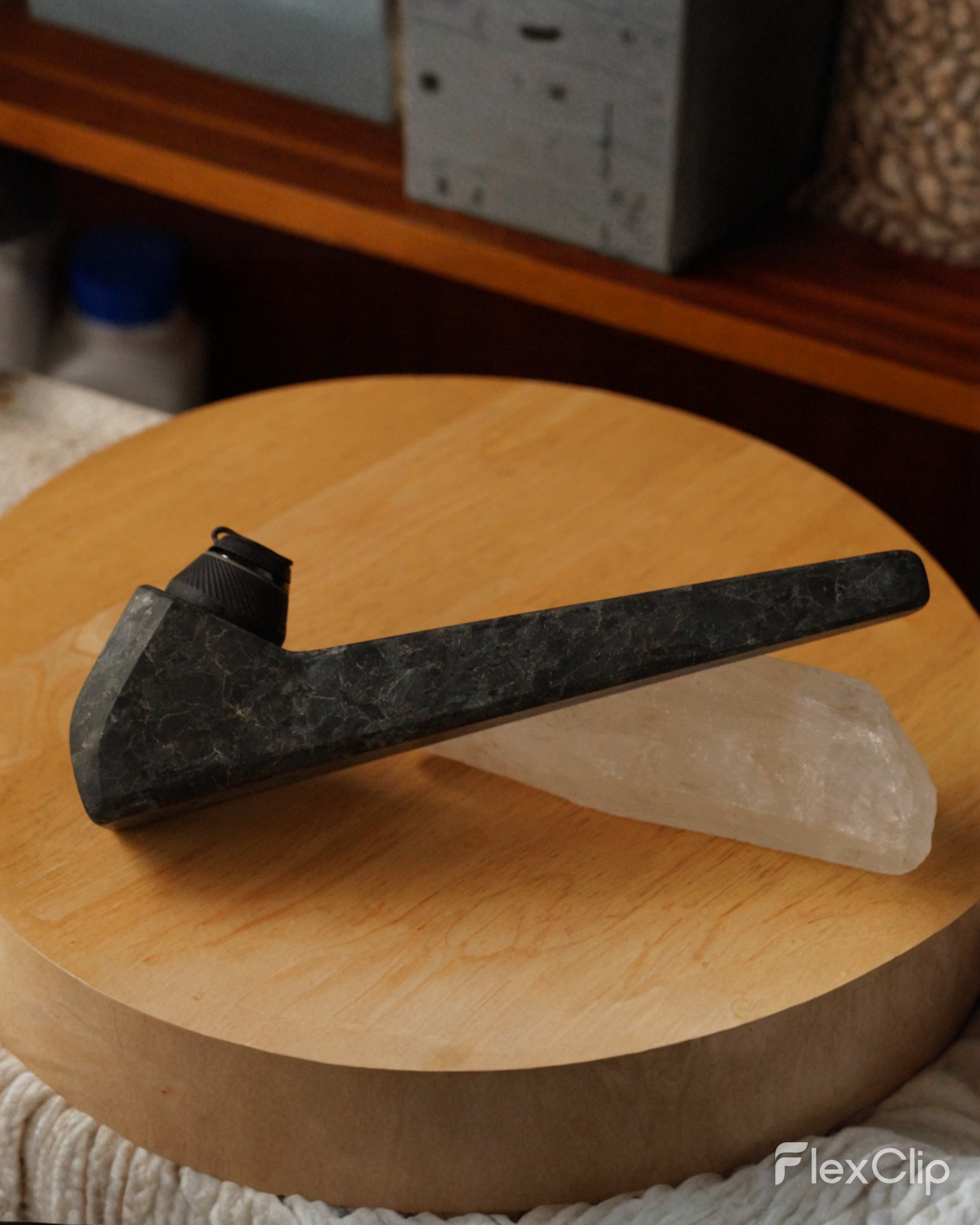 Original Dabrock "Wizzard" Proxy Pfeife, Larvikit Blue Pearl, Attachment