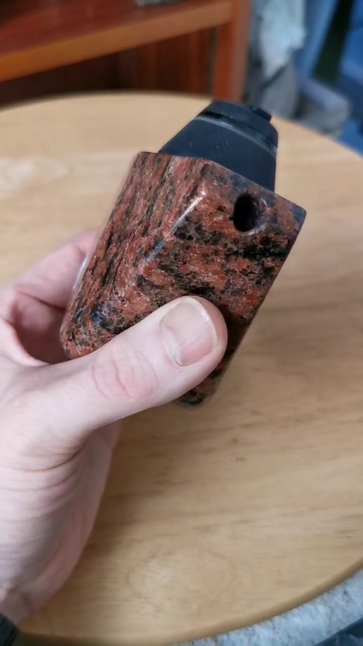 Original Dabrock Proxy Pfeife, Granit rot,  Attachment