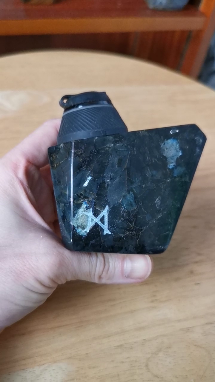 Original Dabrock Proxy Pfeife, Larvikit Blue Pearl, Attachment