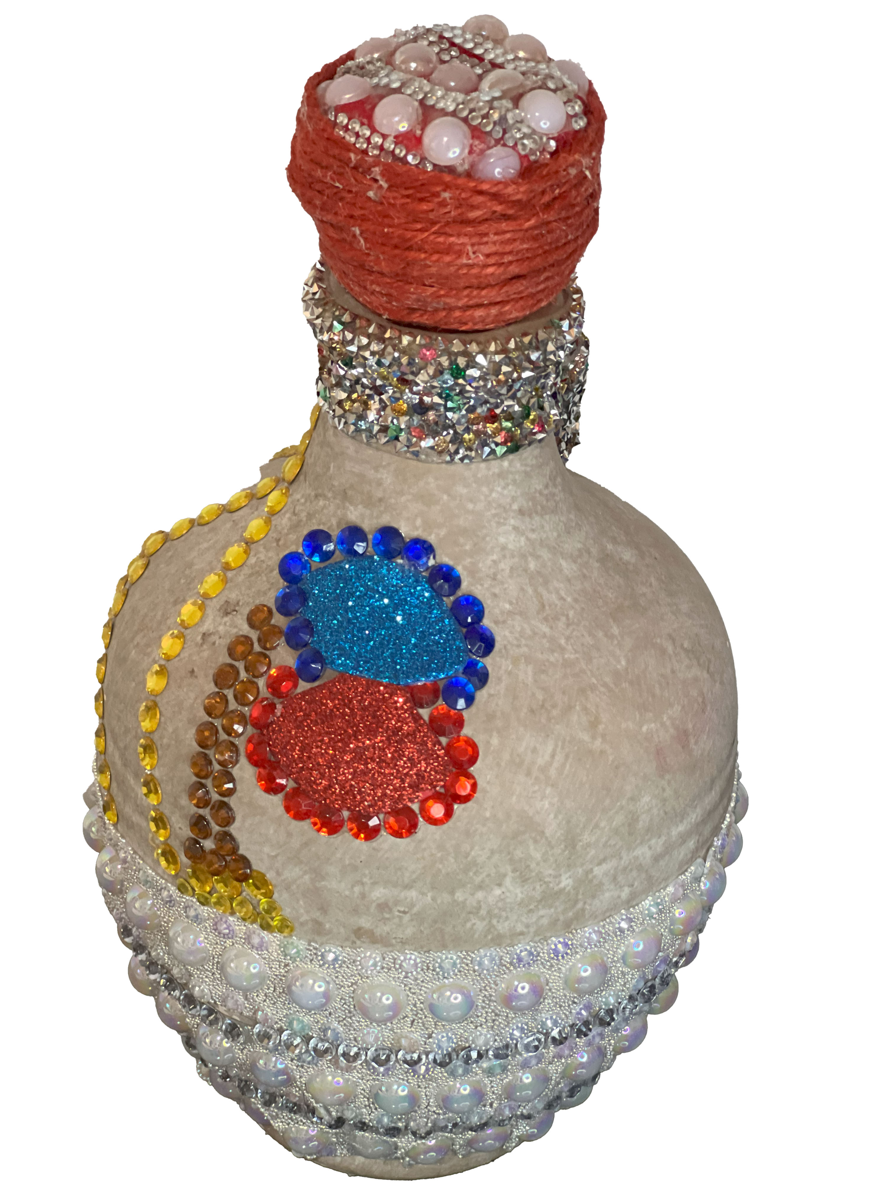 Decorative Handmade Beaded Bottle