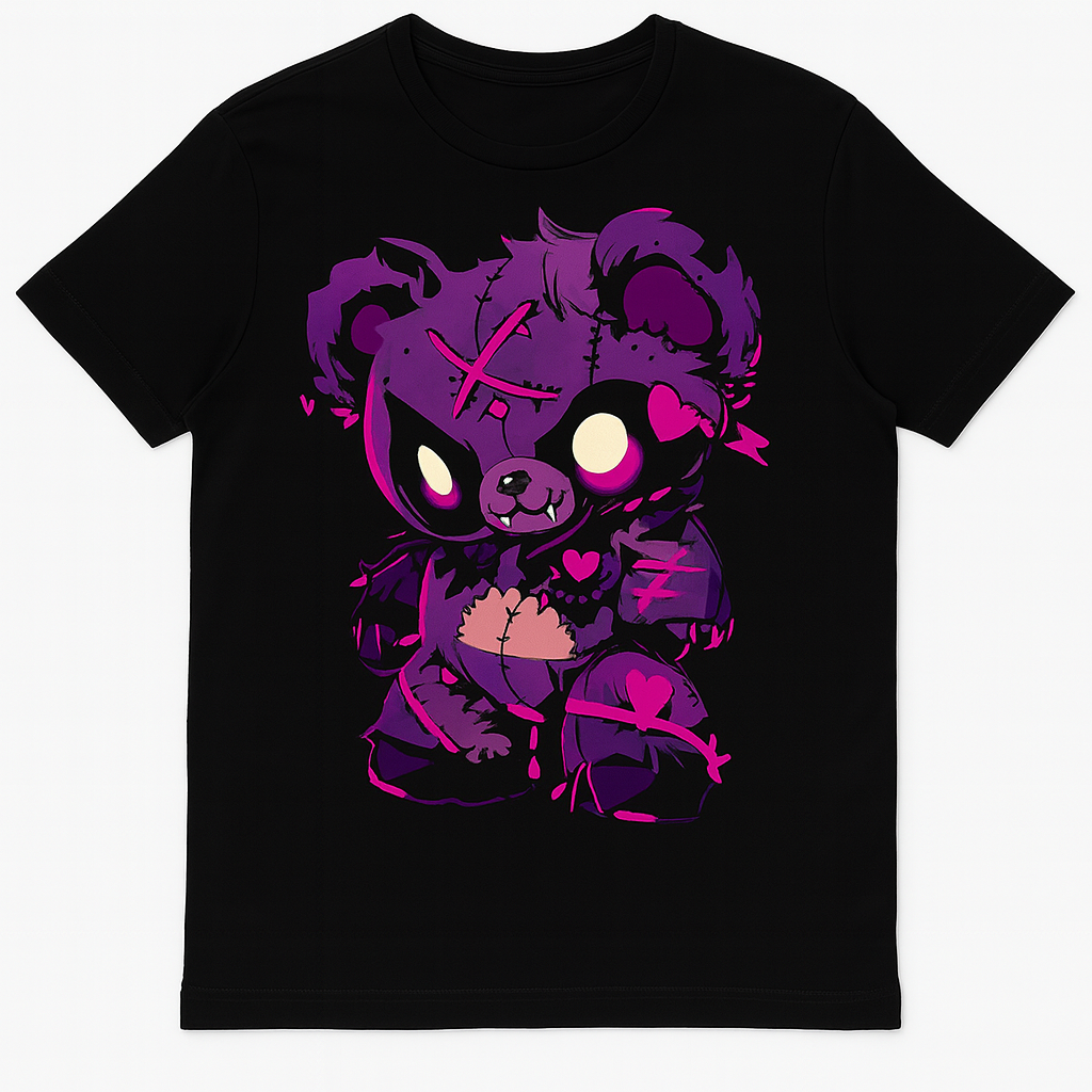 Gothic Bear Graphic T-shirt