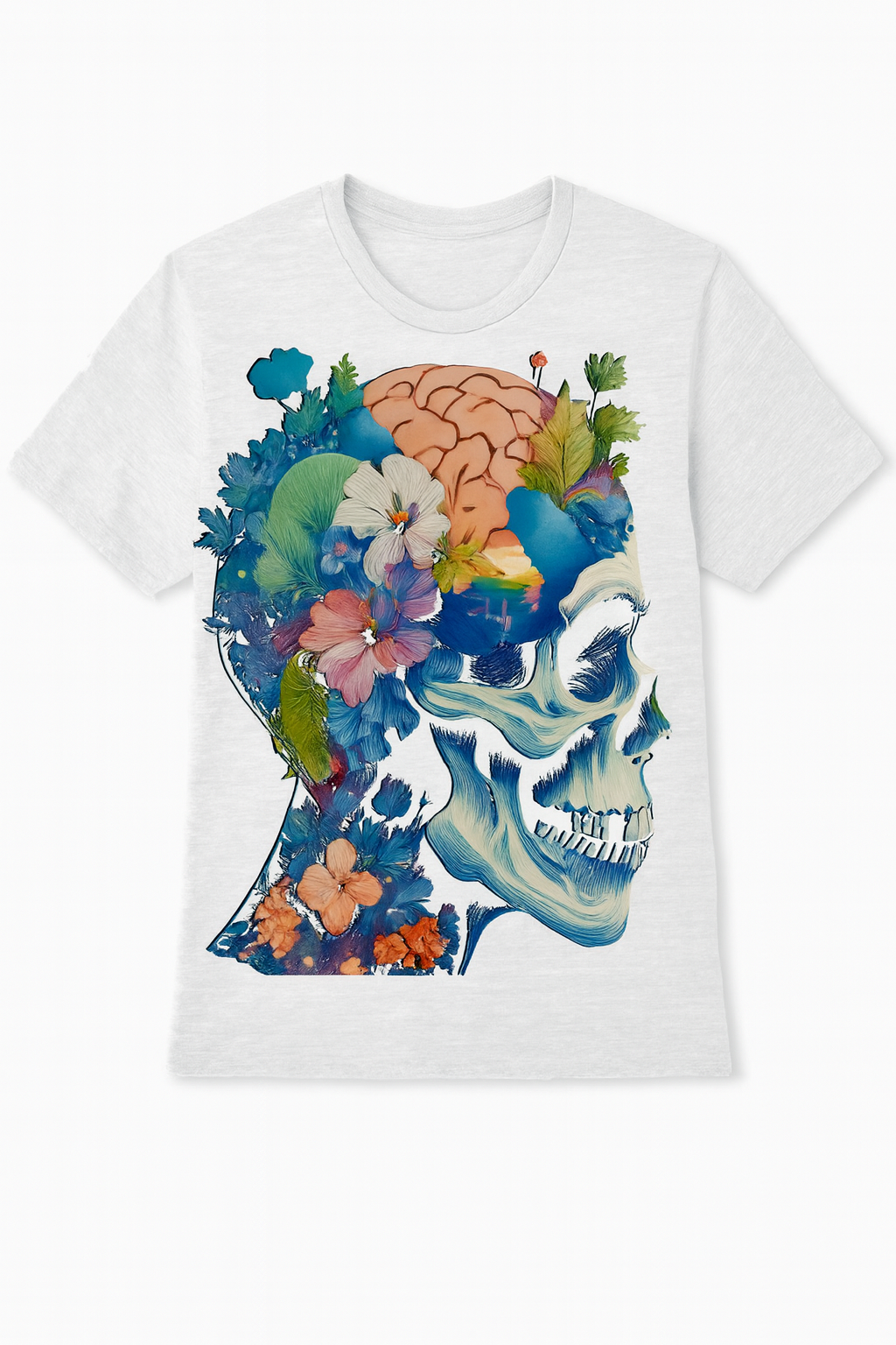 Floral Skull Art T-Shirt
