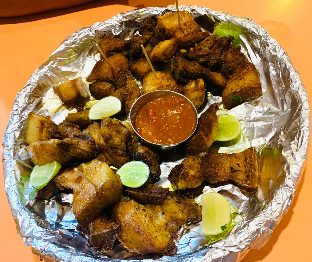 Spicy Fried Pork Belly Bites