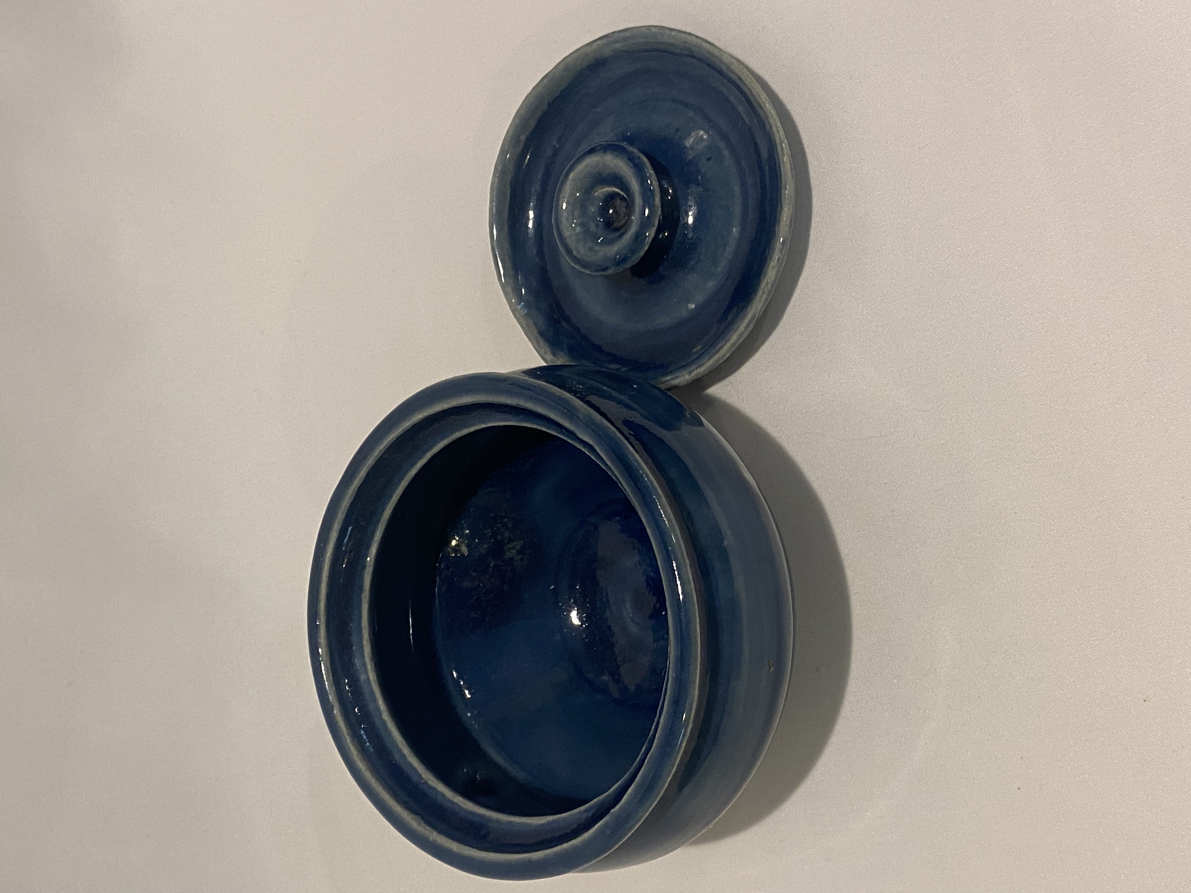 Small Blue Lidded Jar
