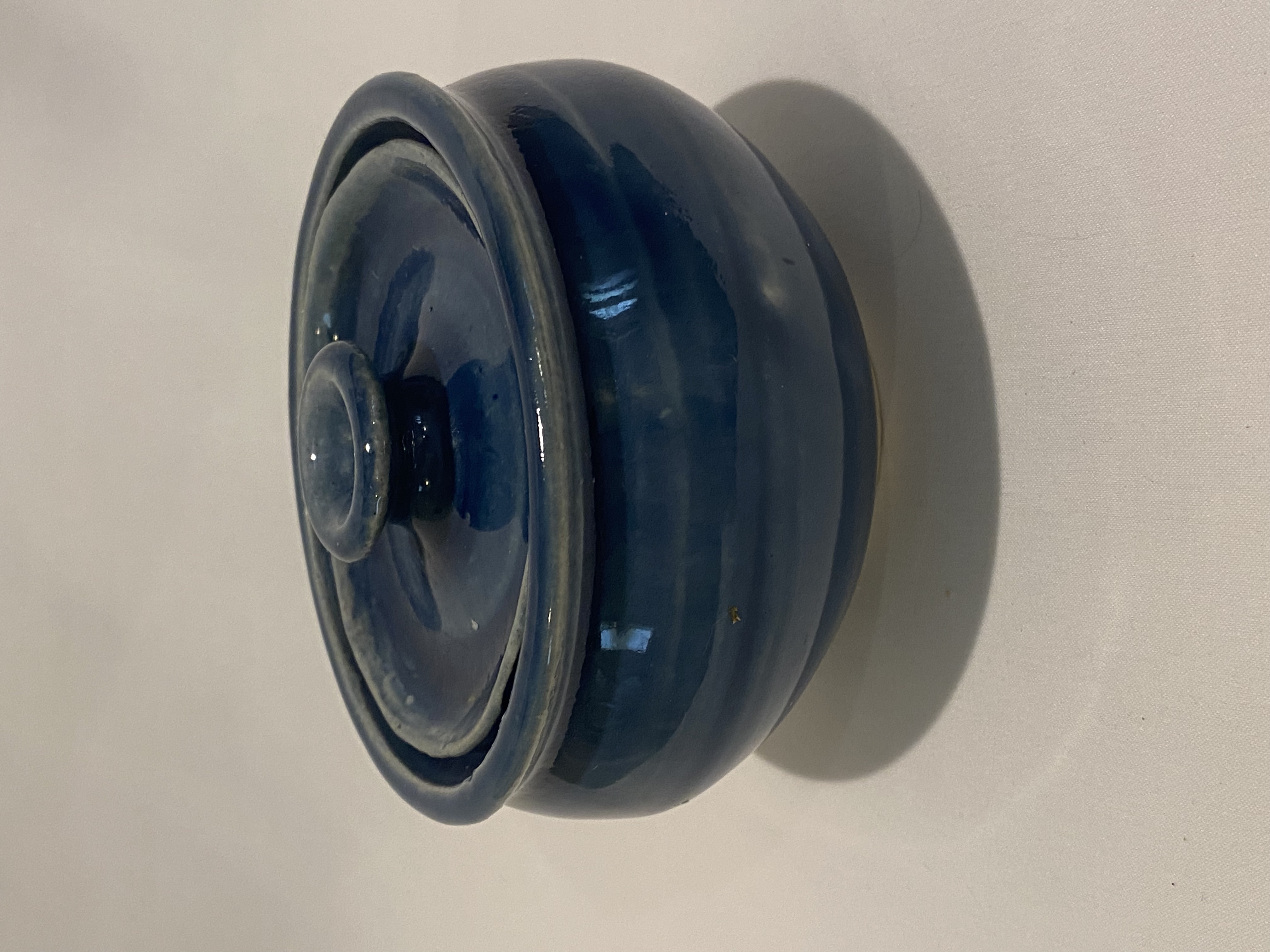 Small Blue Lidded Jar