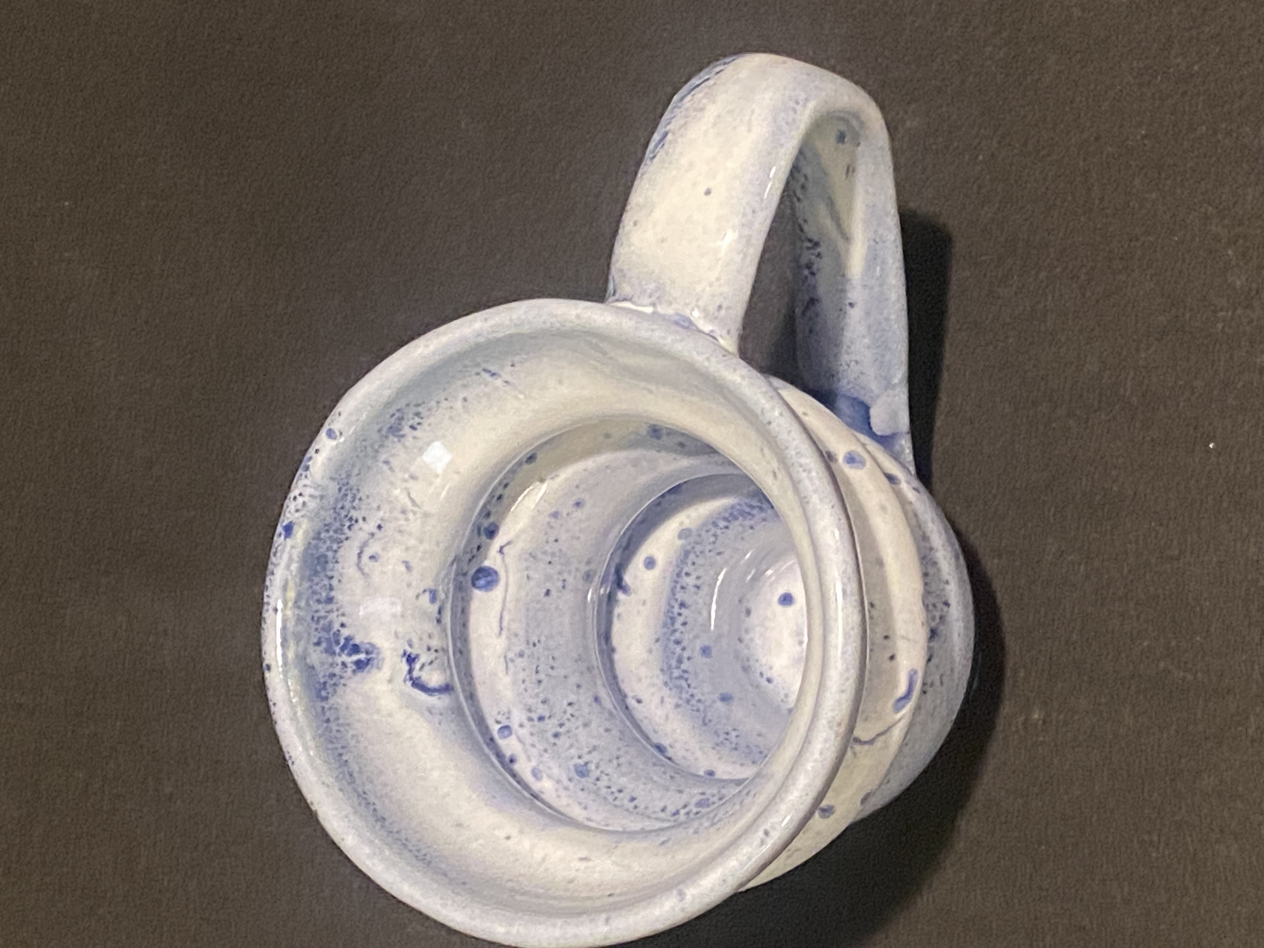 Blue and White Bubble Mug