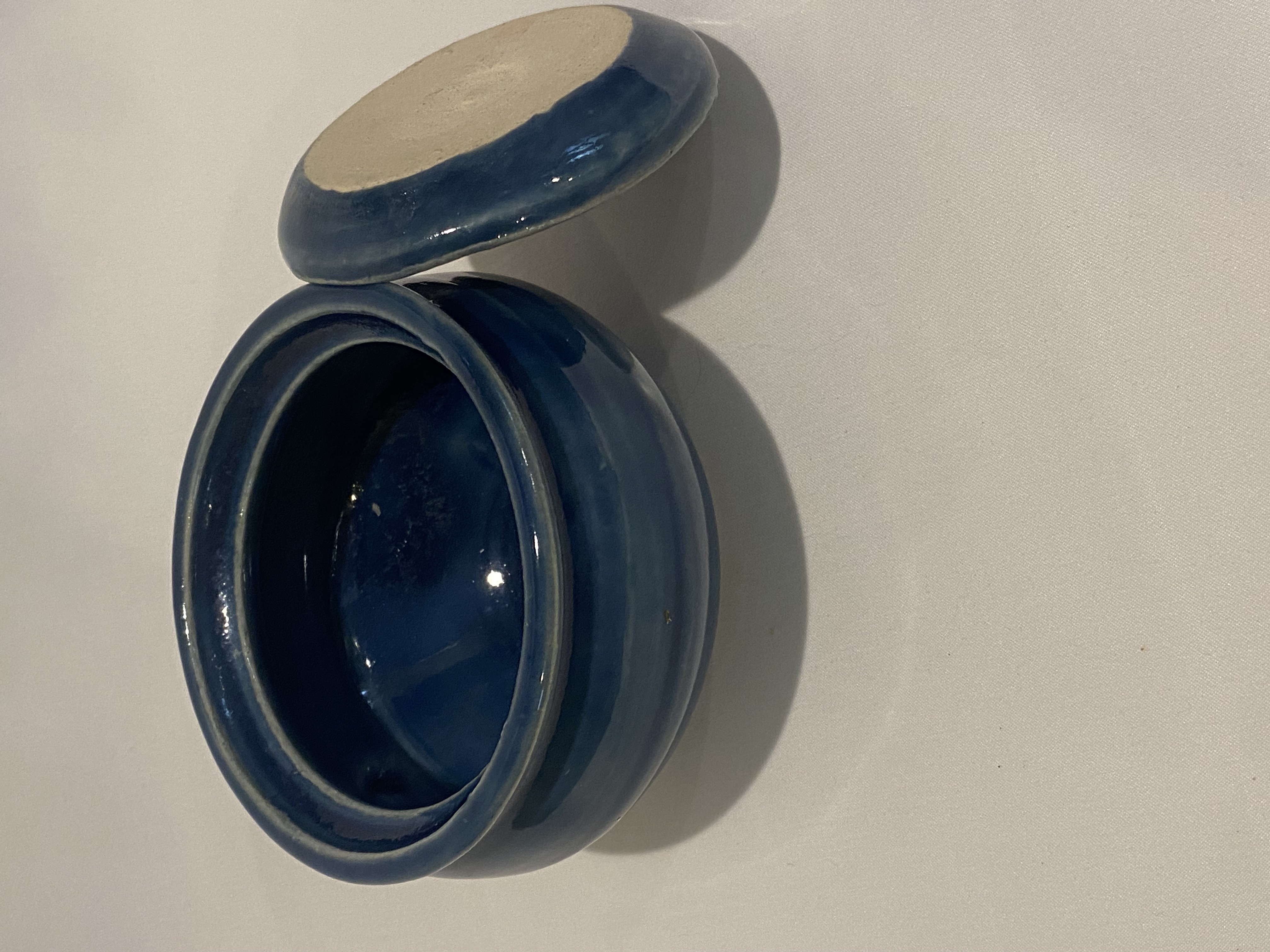 Small Blue Lidded Jar