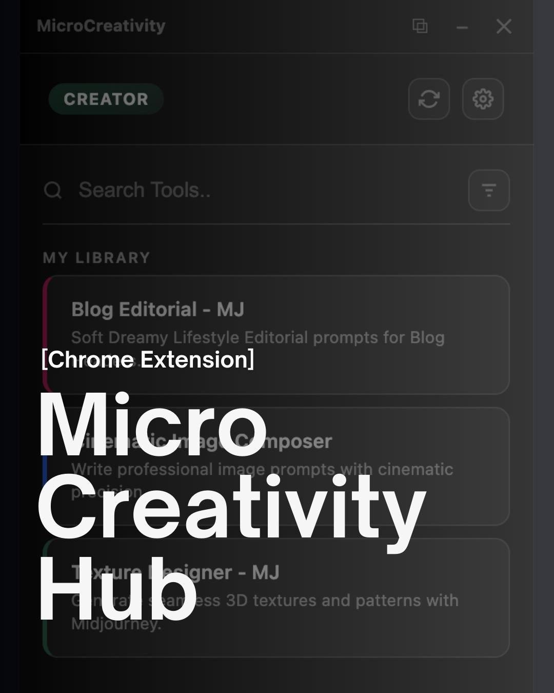 [Chrome Extension] MicroCreativity Hub