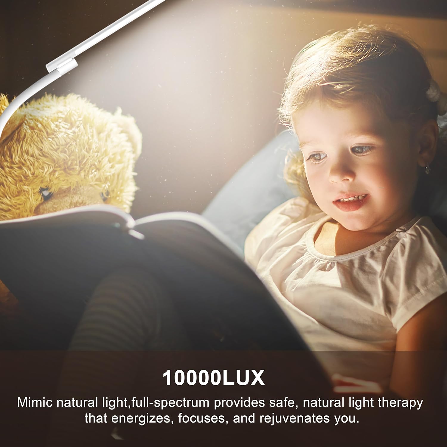 Lampe Luminothérapie, 10000Lux Sans UV 