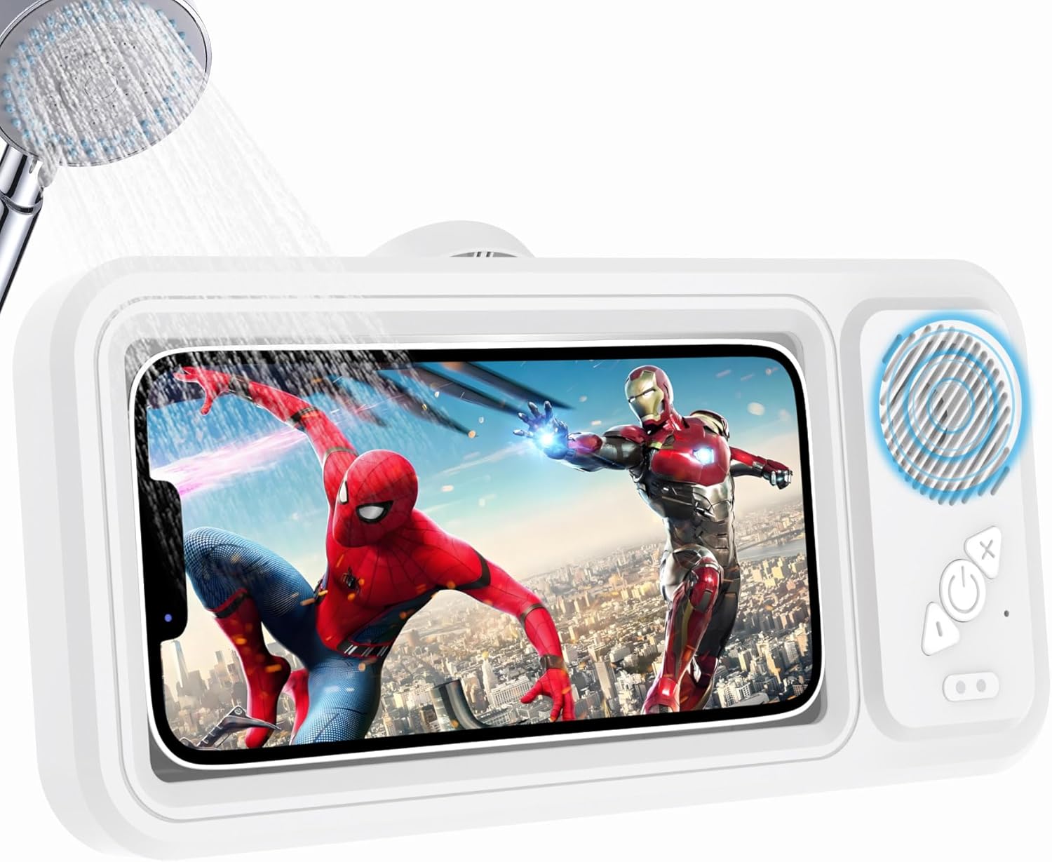 Support de téléphone de douche avec haut-parleur Bluetooth sans fil - Rotation 480 étanche