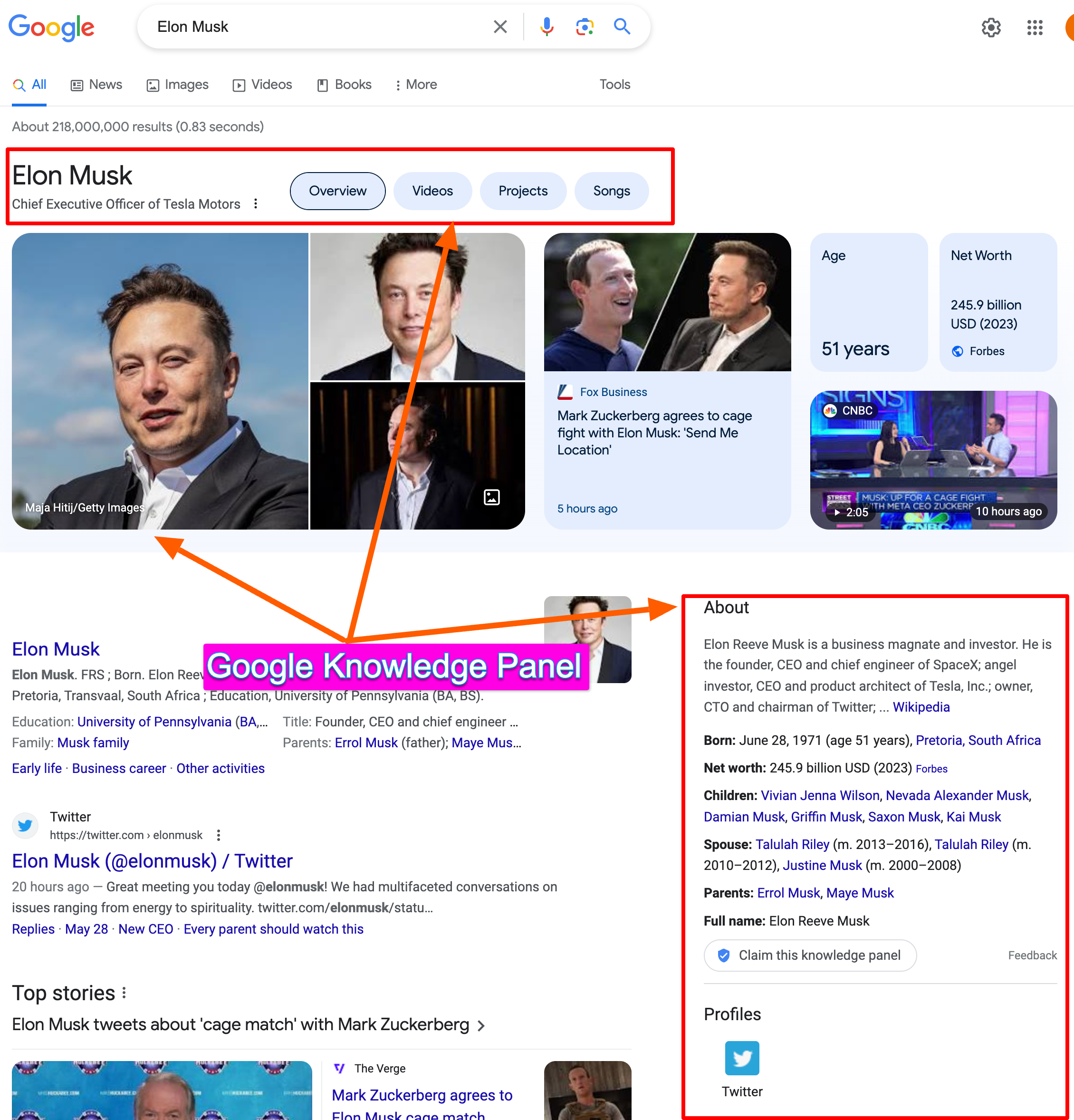 Company & Founder Google Knowledge Panel